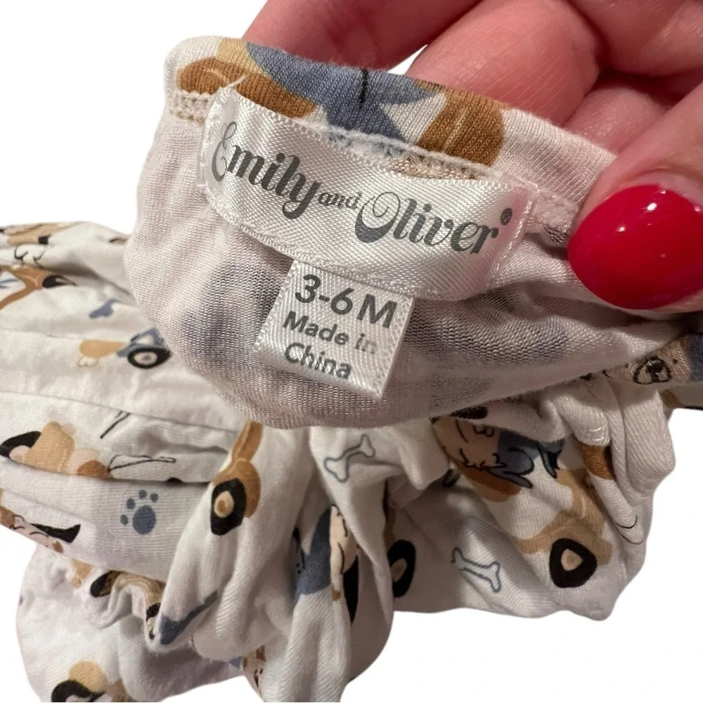 Set of 3 Carters/Emily & Oliver Zippy PJs in size 3 months and 3 to 6 months